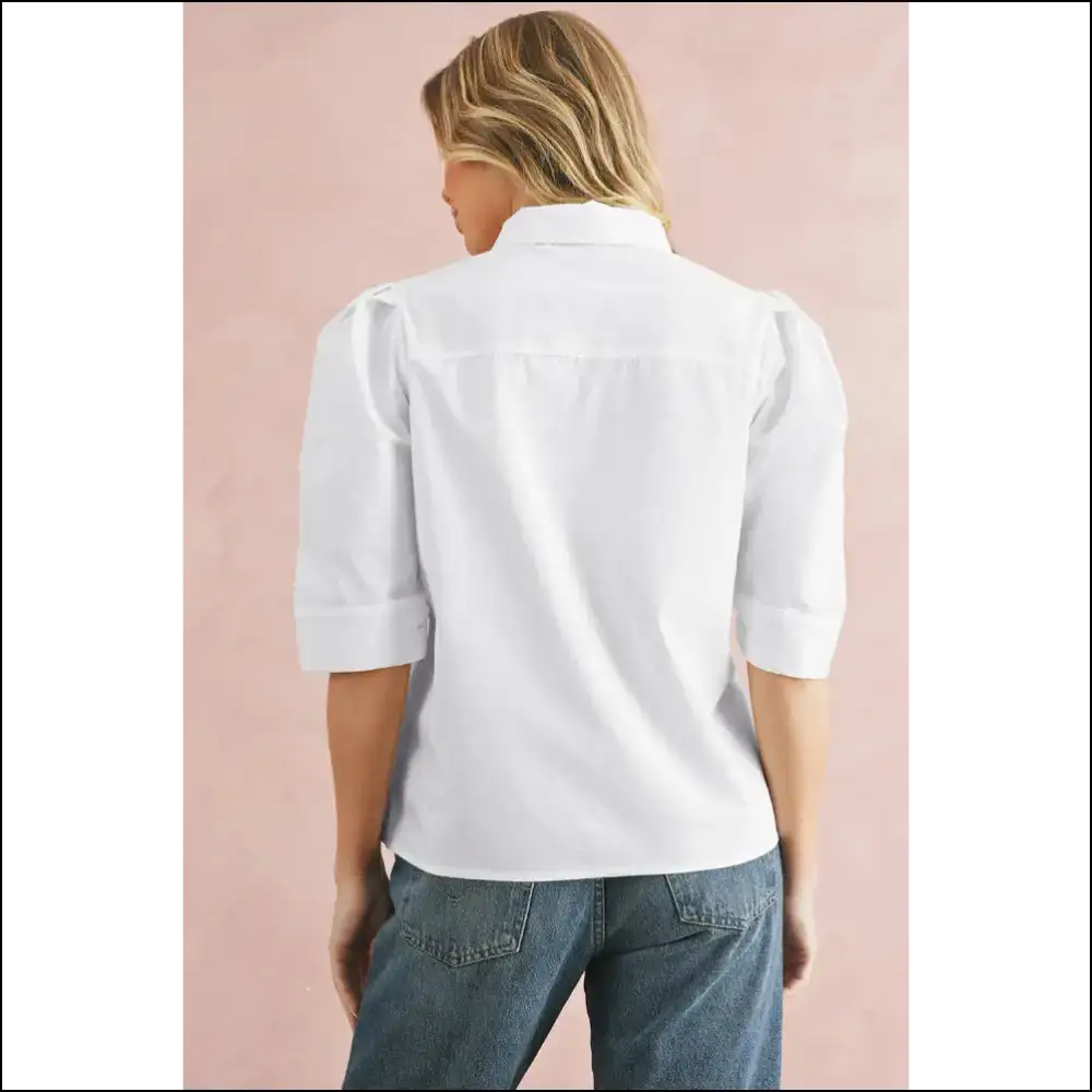 Needful Things Chic White Puff Sleeve: your Bf (blouse Friend) 😜 - Blouses on Sale Worldwide Shipping