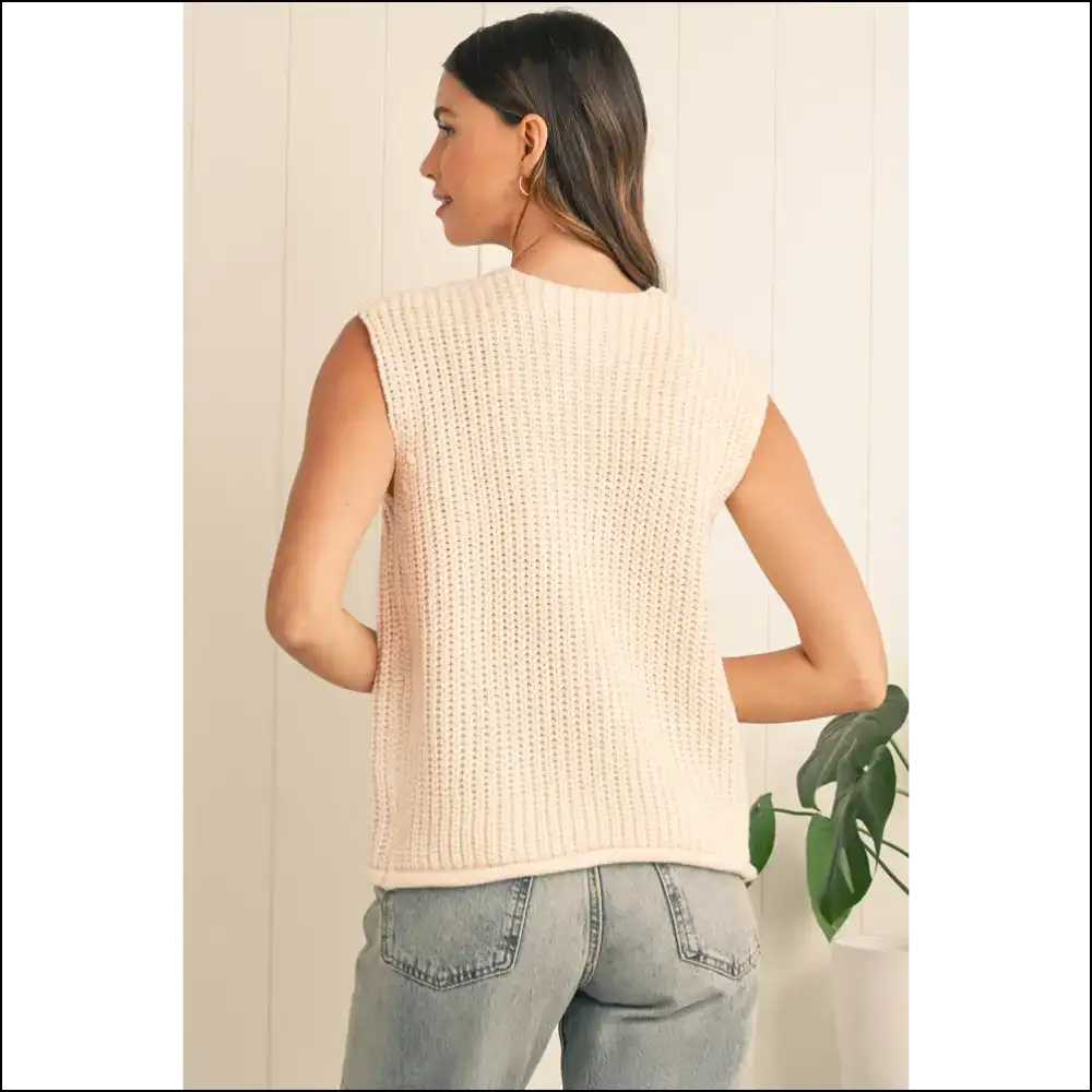 Needful Things: Chic White Textured Knit Sweater Vest - Queen π - Fiery Red / s - Cardigans on Sale Worldwide Shipping
