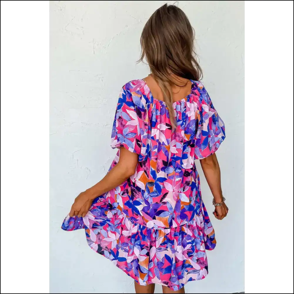 Needful Things: Flirty Purple Flower Mini Dress β Goddess ππ - Short Dresses on Sale Worldwide Shipping