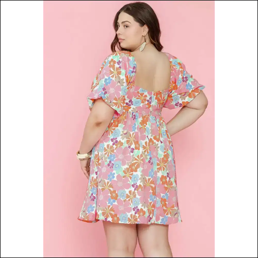 Needful Things: Floral Puff Sleeve Fab! 🌼 Warning: May Cause Excessive Compliments - Plus Size Dresses on Sale Worldwide Shipping