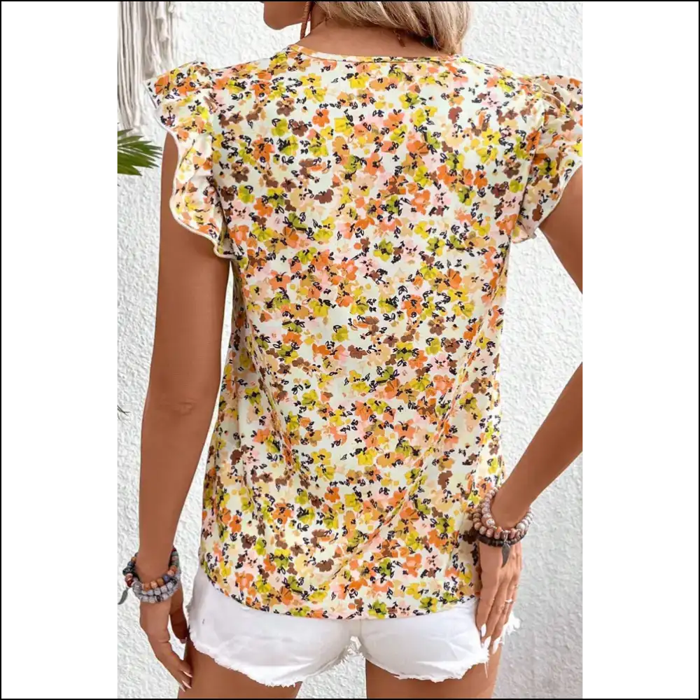 Needful Things: Green Floral Print Blouse β Pillow Soft Head-turning πΌπ - Blouses on Sale Worldwide Shipping