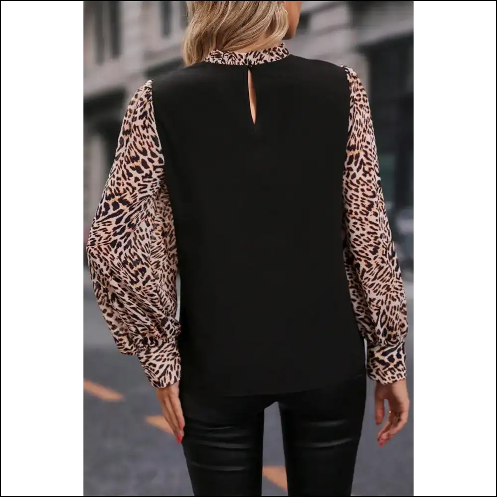 Needful Things: Leopard Print Lantern Sleeve Blouse - so Fierce it Roars! π - Blouses on Sale Worldwide Shipping
