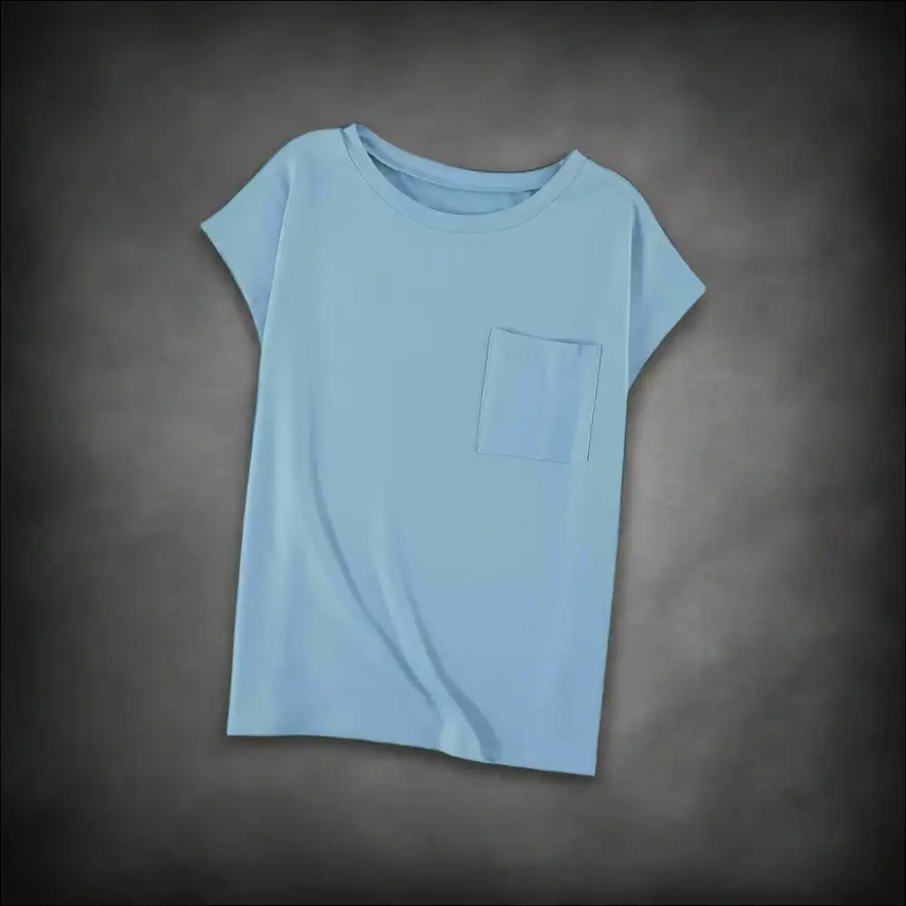 Needful Things: Light Blue Tee β Dangerously Basic π Short Sleeve Savior - Sky / s - t Shirts on Sale Worldwide Shipping