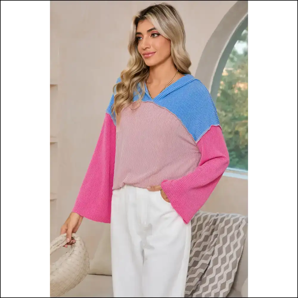 Needful Things: Pink Color Block Hoodie β so Fetch! π - Sweatshirts & Hoodies on Sale Worldwide Shipping