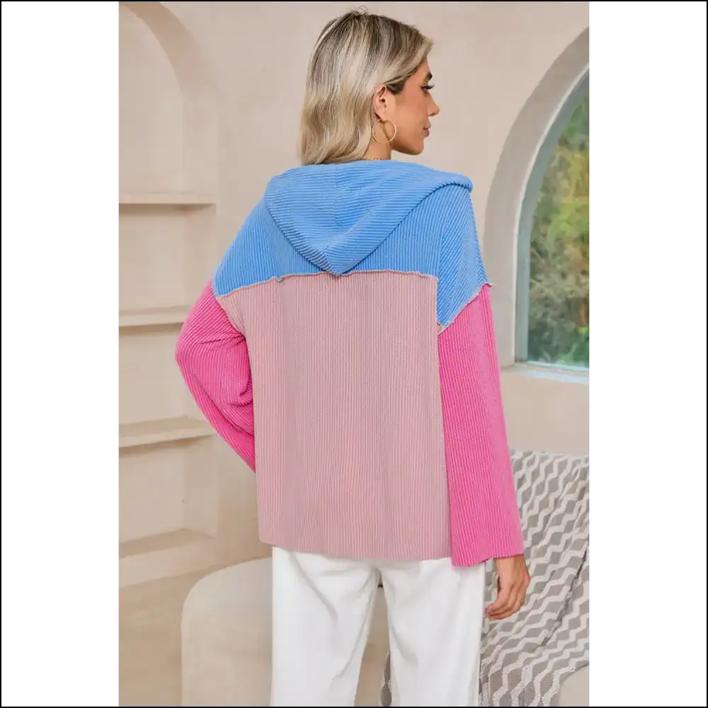 Needful Things: Pink Color Block Hoodie β so Fetch! π - Sweatshirts & Hoodies on Sale Worldwide Shipping