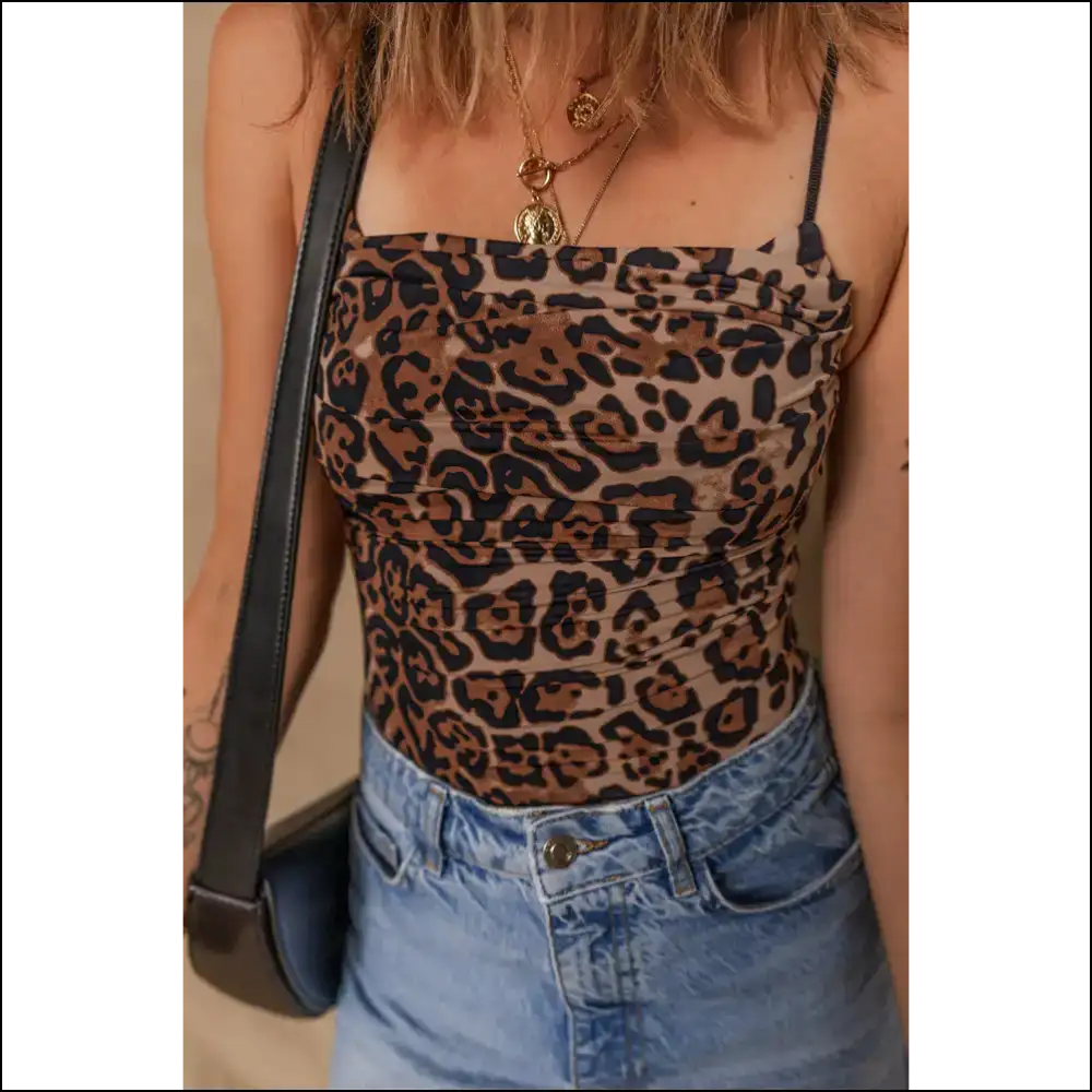 Needful Things: Roar-some Brown Ruched Leopard Bodysuit Alert! 🐆 - on Sale Worldwide Shipping