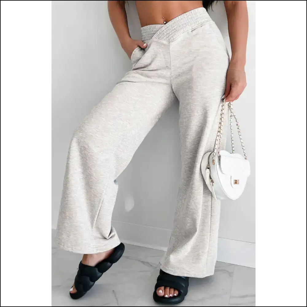 Needful Things: your Legs Deserve Wide Leg Lounge Pants 🍑 Grey Hugs! - Light / s - on Sale Worldwide Shipping