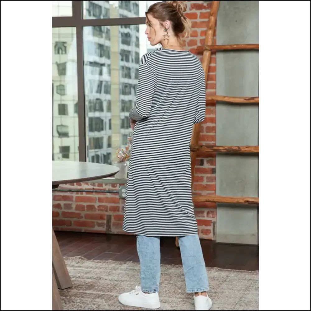 Needful Things: Zebra Gone Wild White Striped Long Cardigan 🦓 - Cardigans on Sale Worldwide Shipping