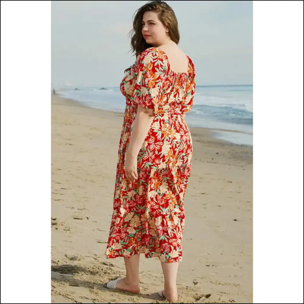 Orange Floral: Dresses that Slay Gorgeous! 🧡 Needful Things - Plus Size on Sale Worldwide Shipping