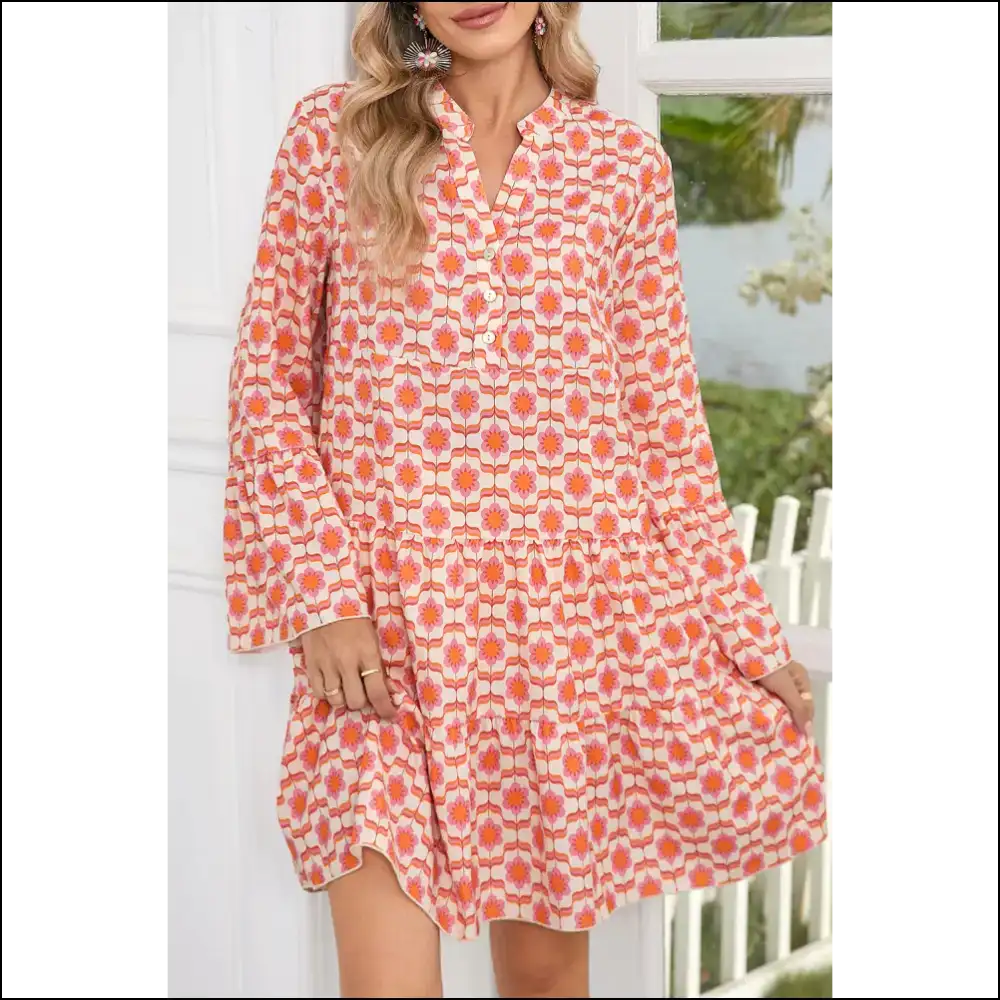 Orange Floral Mini Dress: Needful Things’ ?Oops! I’m Adorable’ 🌼 - Short Dresses on Sale Worldwide Shipping