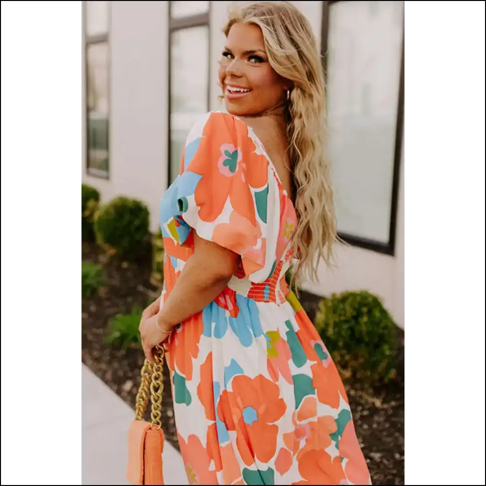 Orange you Glad Found this Vibrant Floral Maxi Dress? ๐ Needful Things - Plus Size Dresses on Sale Worldwide Shipping