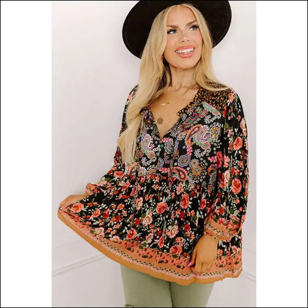 Paisley Power: from Needful Things Size Print Perfection! ๐ - Plus Tops on Sale Worldwide Shipping