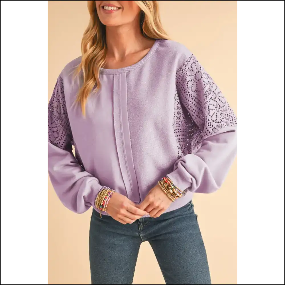 Parchment Crochet Patchwork: Needful Things’ ?Did Grandma Knit This?’ Hoodie 👵 - Orchid Petal / s - Sweatshirts & Hoodies on Sale Worldwide S