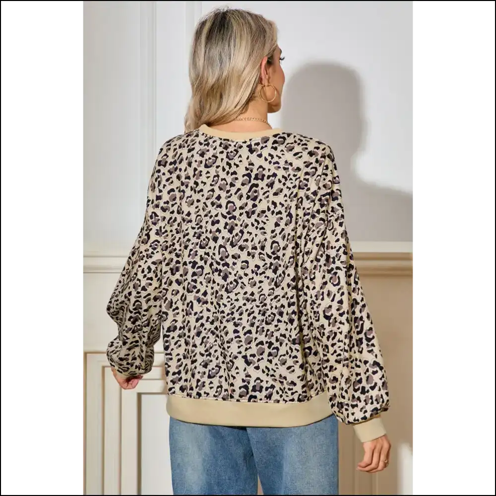 Parchment Leopard Print Crew Neck: I’m Cozy Hear me Roar 🐆 - Sweatshirts & Hoodies on Sale Worldwide Shipping