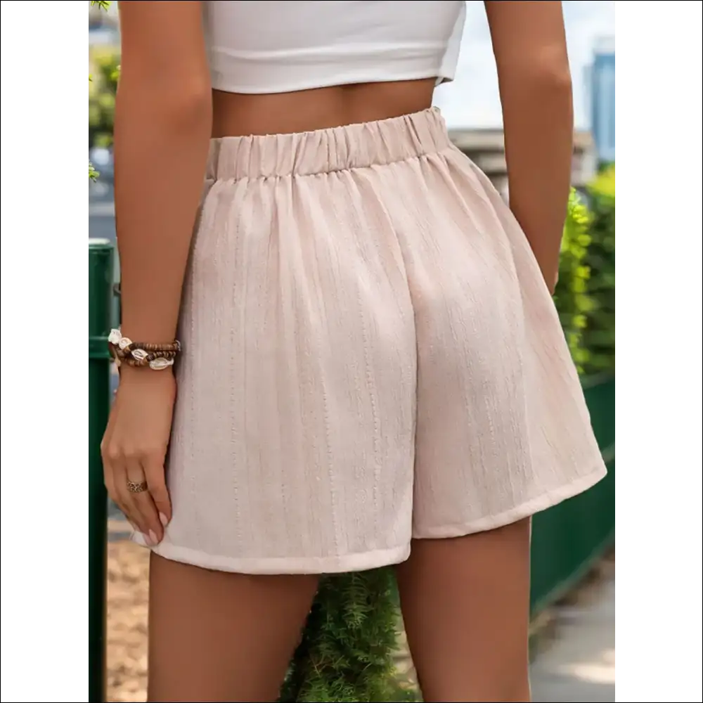 Perfee Tied Ruched Elastic Waist Shorts - on Sale Worldwide Shipping