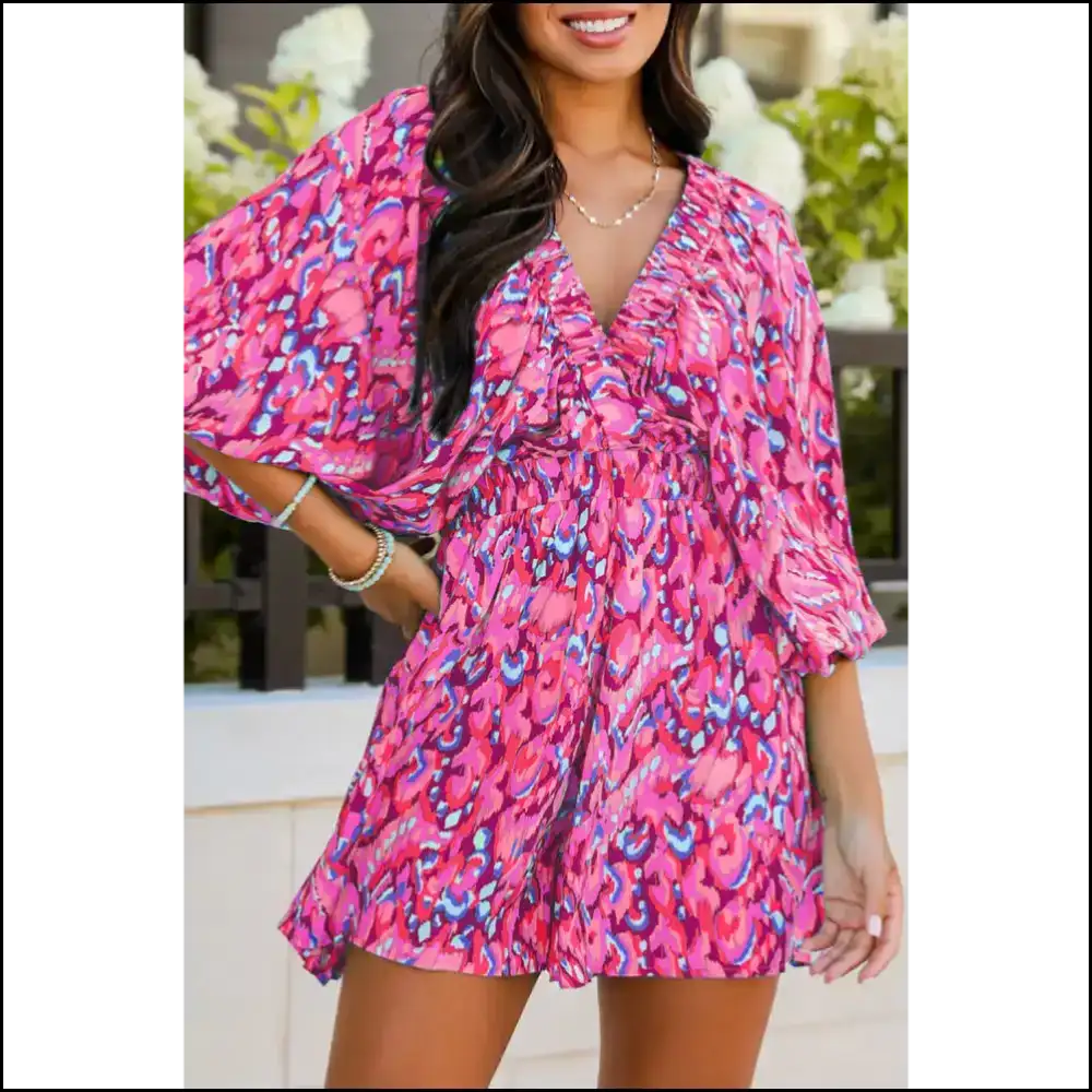 Pink Abstract Print Romper: Instant Awesome just Add You! Needful Things ๐ Rompers