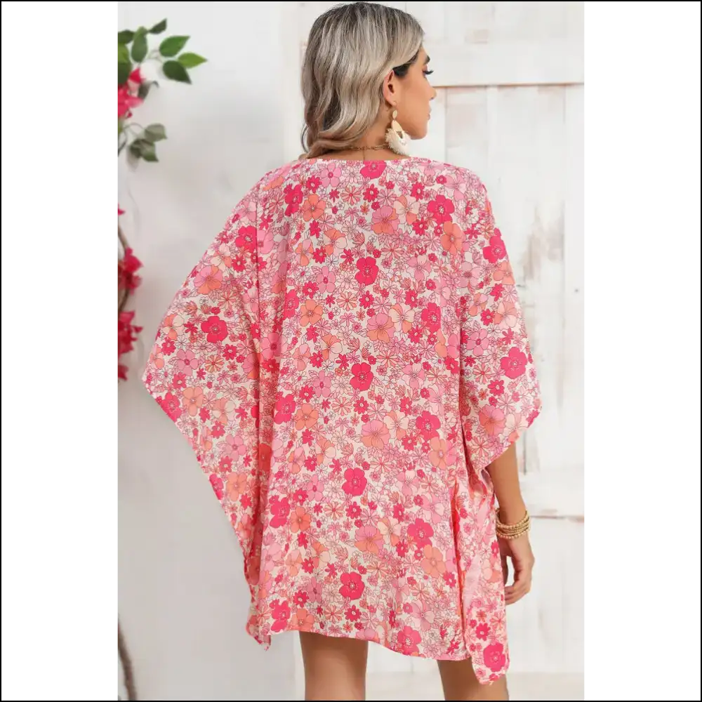 Pink Boho Floral: so Big It’s Practically Glamping 🏕️ Needful Things - Blouses on Sale Worldwide Shipping