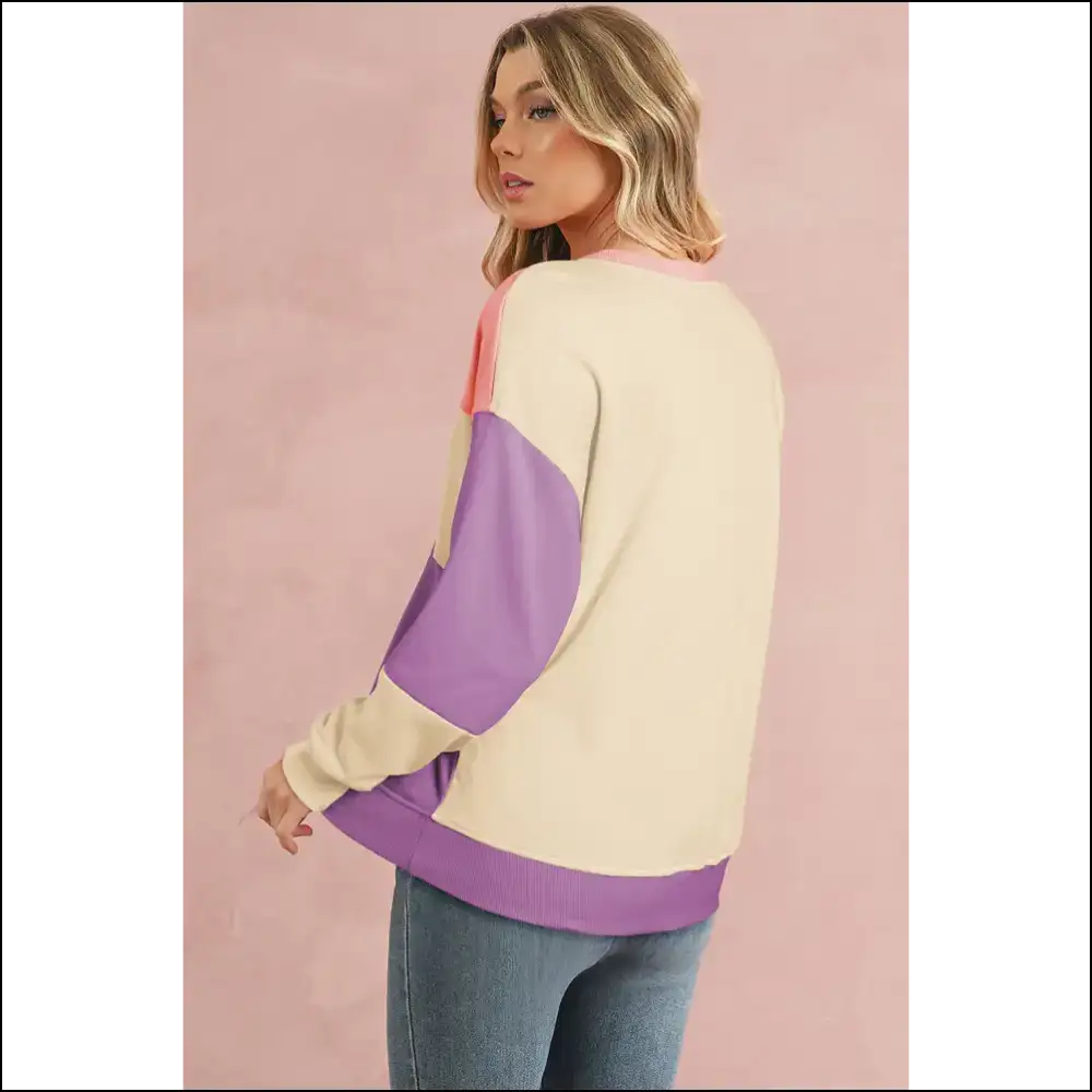 Pink Colorblock Drop Shoulder: so Fetch π Needful Things - Sweatshirts & Hoodies on Sale Worldwide Shipping