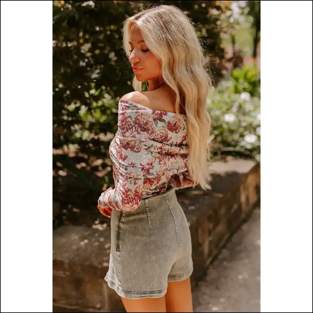 Pink Floral Print Bodysuit: from Frumpy to Freakin Fabulous 🌸 Needful Things - Bodysuit on Sale Worldwide Shipping