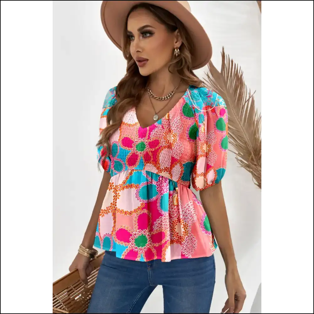 Pink Floral Puff Sleeve: Finally a Blouse that Doesn’t Suck 🌸 Needful Things - Blouses on Sale Worldwide Shipping