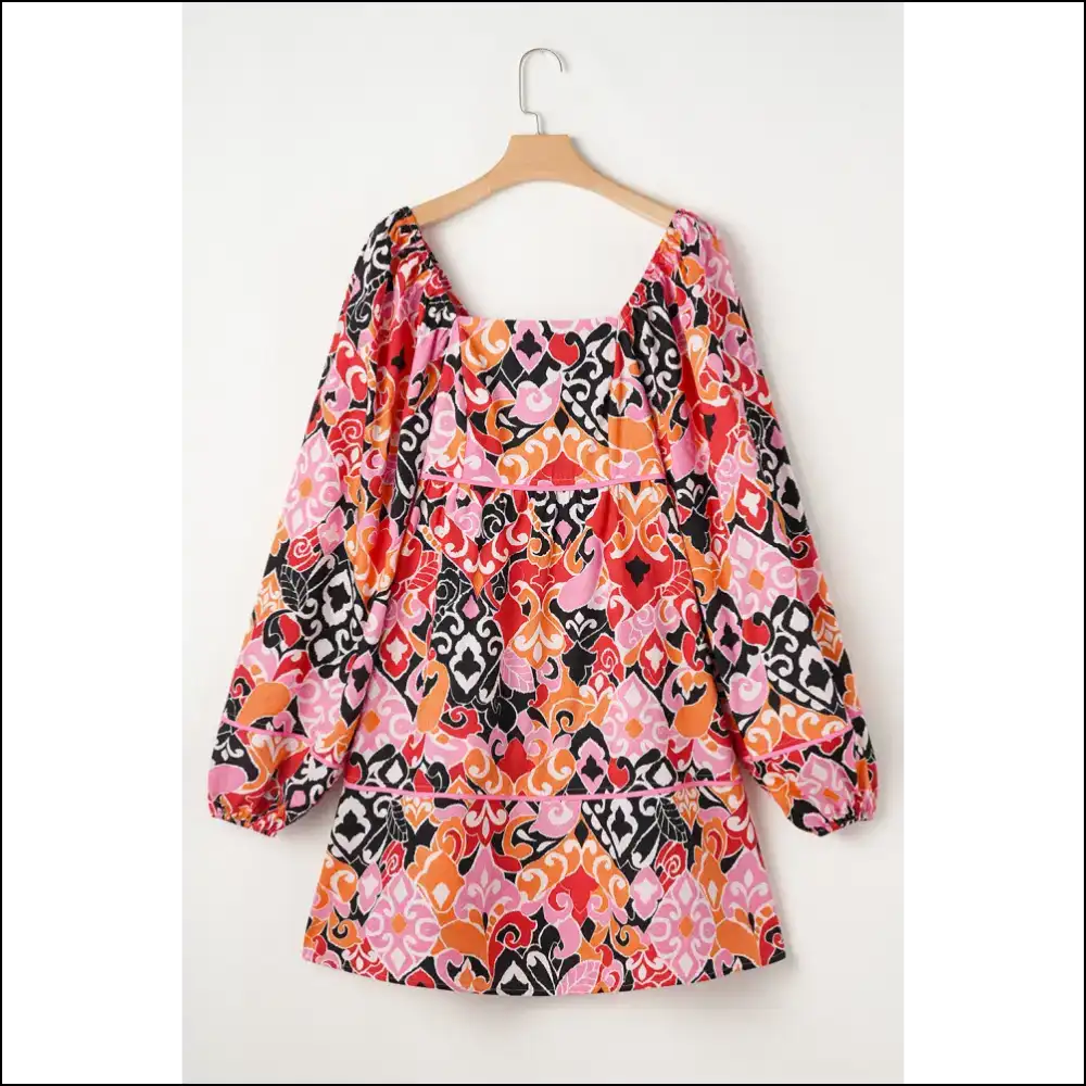 Pink Geometric Mini Dress: Puff Sleeve! Needful Things. ๐
- Short Dresses on Sale Worldwide Shipping