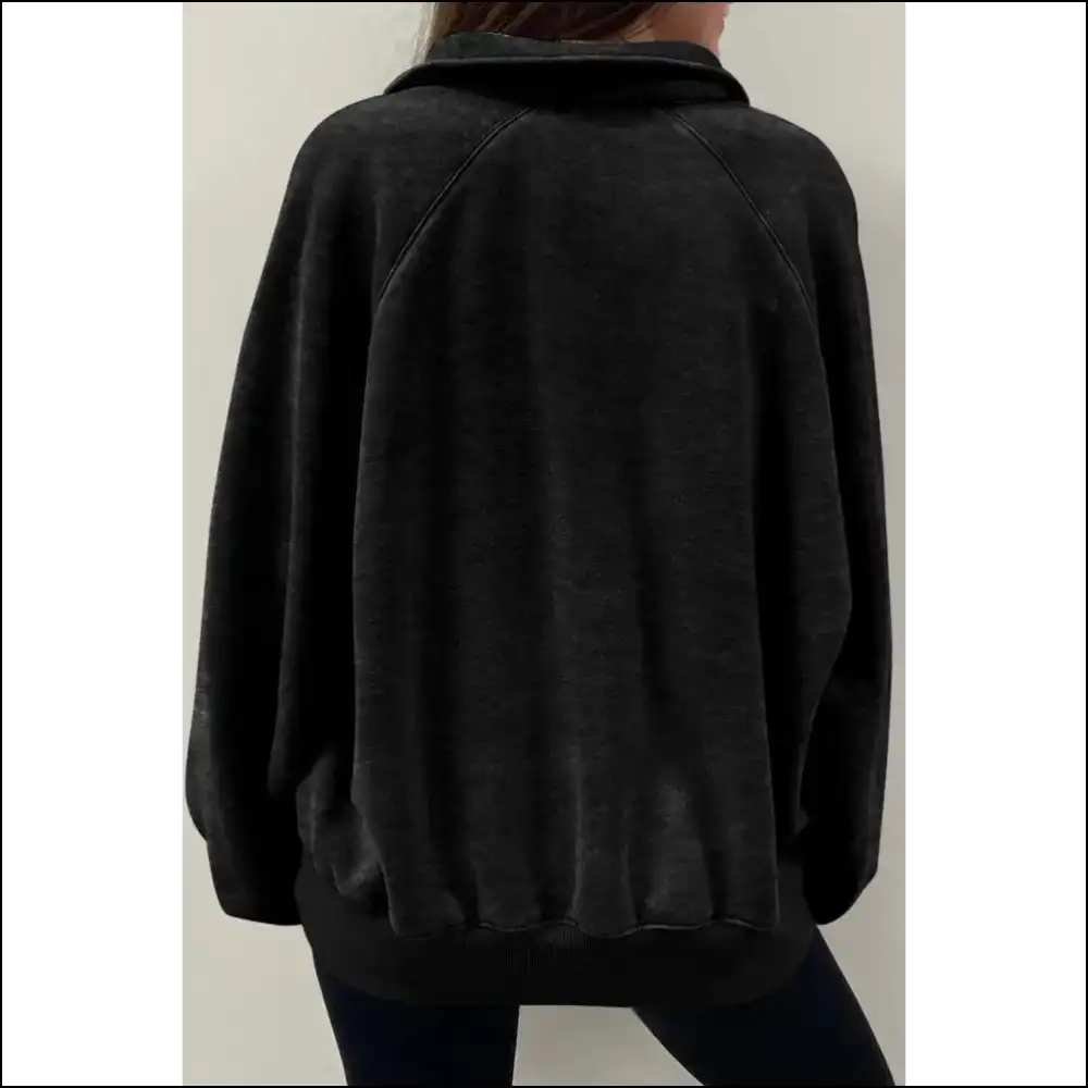 Pink Solid Snap Buttons Balloon Sleeve: so Comfy It’s Criminal 😈 Needful Things - Sweatshirts & Hoodies on Sale Worldwide Shipping