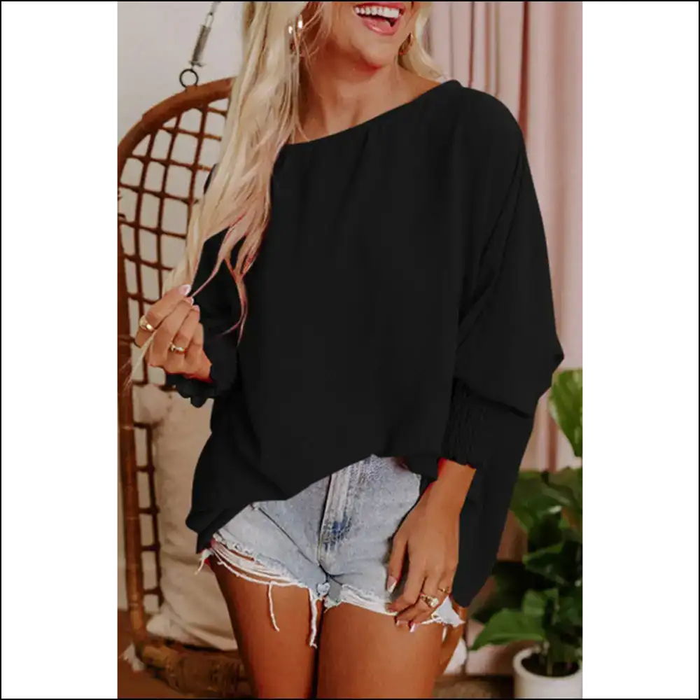 Pinky Promise: the Chic Pink Casual Blouse that Doesnt Suck 🌸 Needful Things. Half Sleeve Perfection! - Black / s - Blouses on Sale