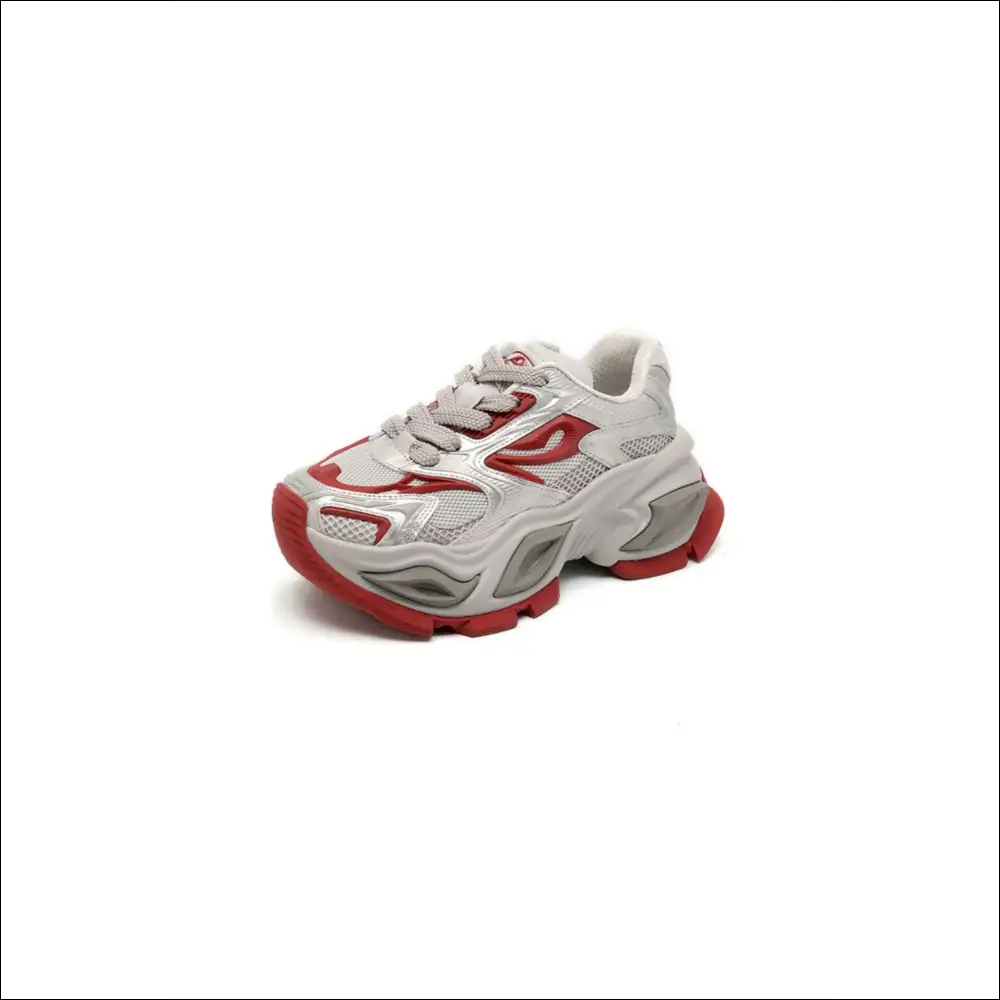Playful Contrast Chunky Platform Athletic Shoes - Red / 35(us4) - on Sale Worldwide Shipping