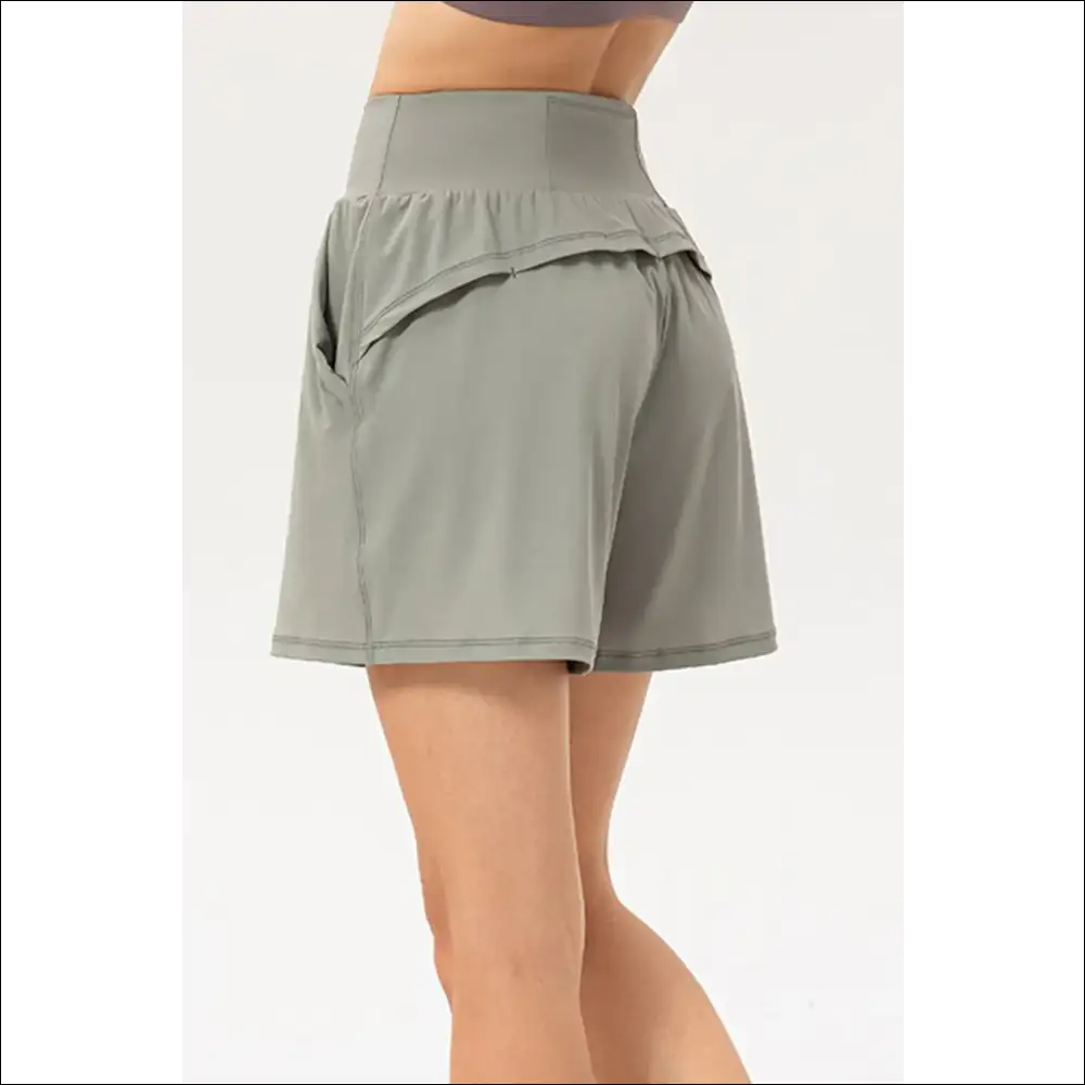 Pocketed Elastic Waist Active Shorts for Trendy Women - on Sale Worldwide Shipping