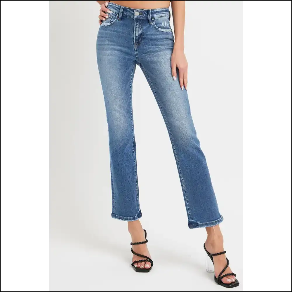 Raise your Style Game with Needful Things Mid Rise Ankle Straight Jeans π - Dark / 7(28) - on Sale Worldwide Shipping