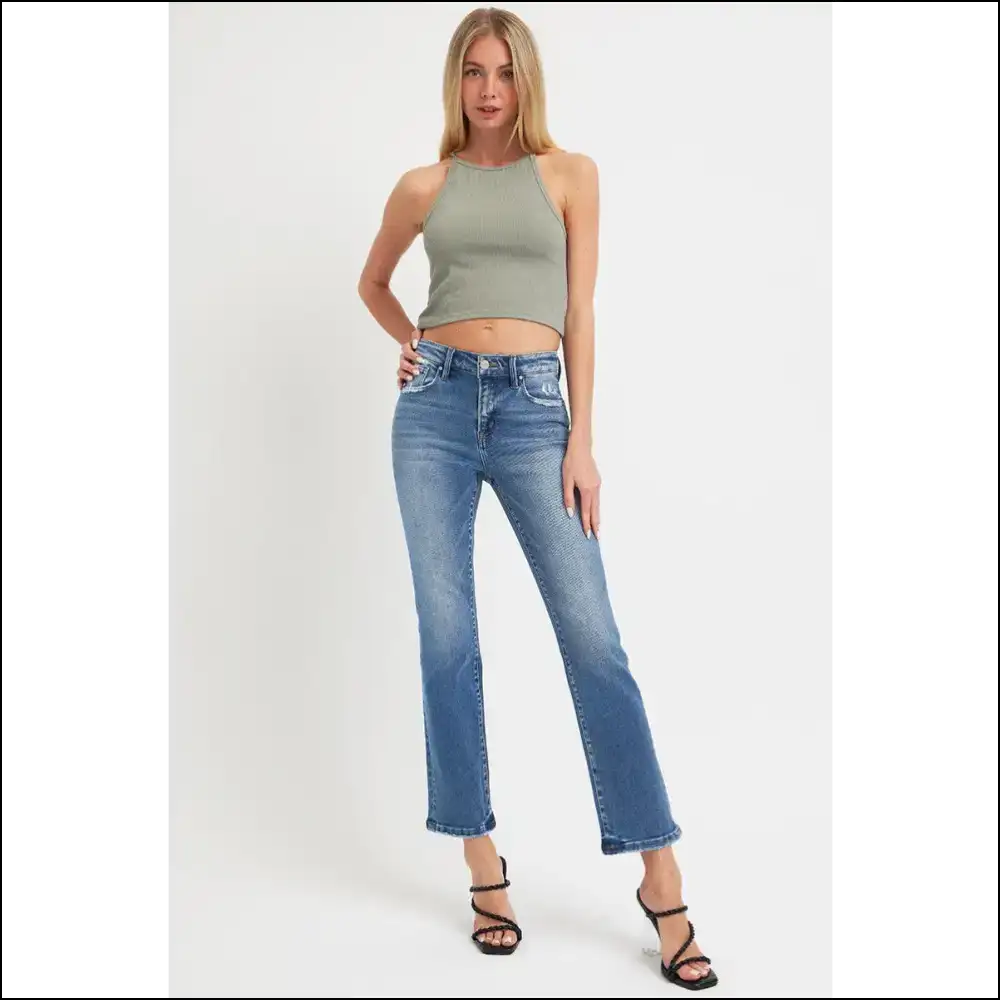 Raise your Style Game with Needful Things Mid Rise Ankle Straight Jeans π - on Sale Worldwide Shipping
