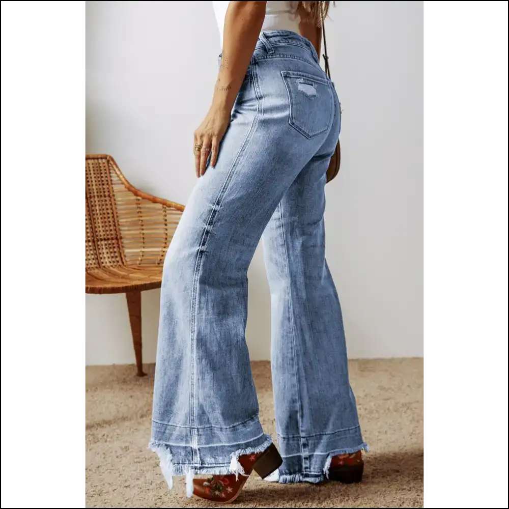Raw Hem Bootcut Jeans: Step Into Style & Comfort no Tailors Allowed! ๐ - Jeans on Sale Worldwide Shipping