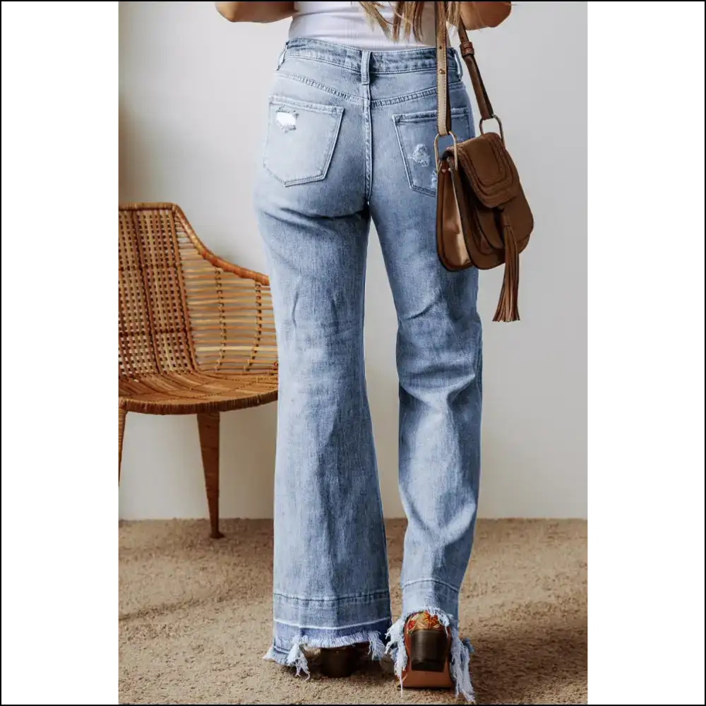 Raw Hem Bootcut Jeans: Step Into Style & Comfort no Tailors Allowed! ๐ - Jeans on Sale Worldwide Shipping