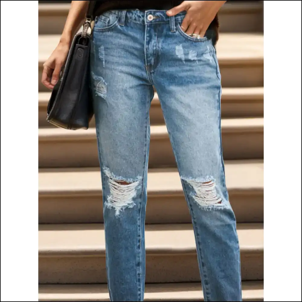 Raw Hem Jeans: Because Even your Denim Deserves a Midlife Crisis! 😂 - Jeans on Sale Worldwide Shipping