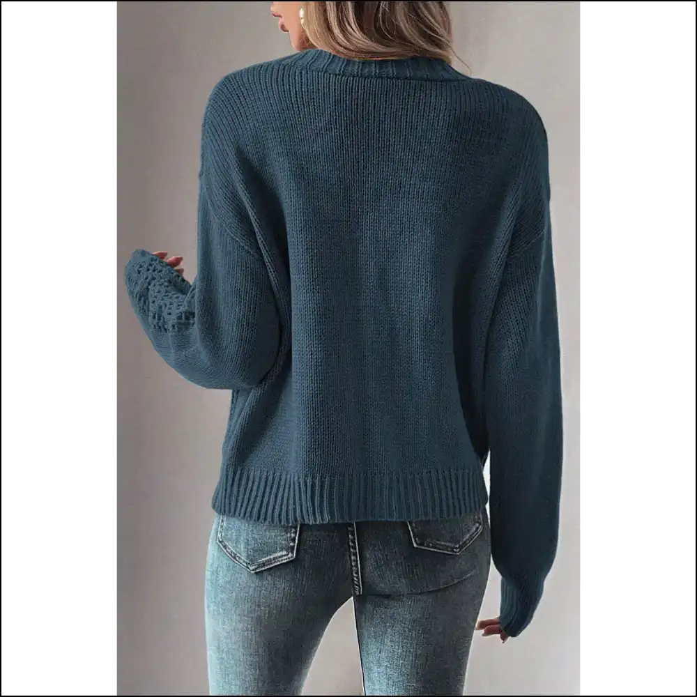 Real Teal Hollow Knit: Cardigan so Comfy Itβs Basically a Hug π Needful Things - Cardigans on Sale Worldwide Shipping