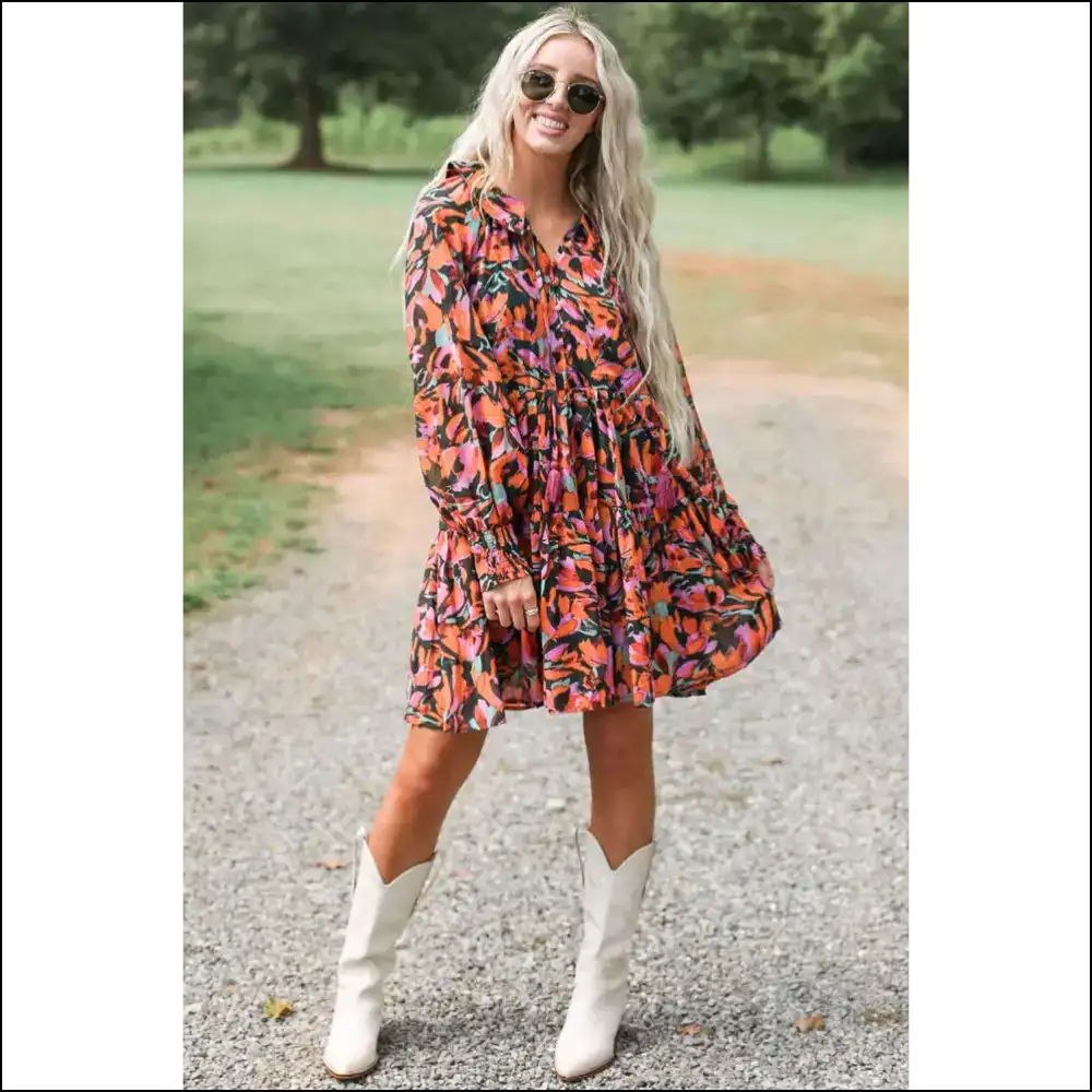 Red Boho Floral: Dressed to Frill (and Thrill!) 🌹needful Things - Short Dresses on Sale Worldwide Shipping
