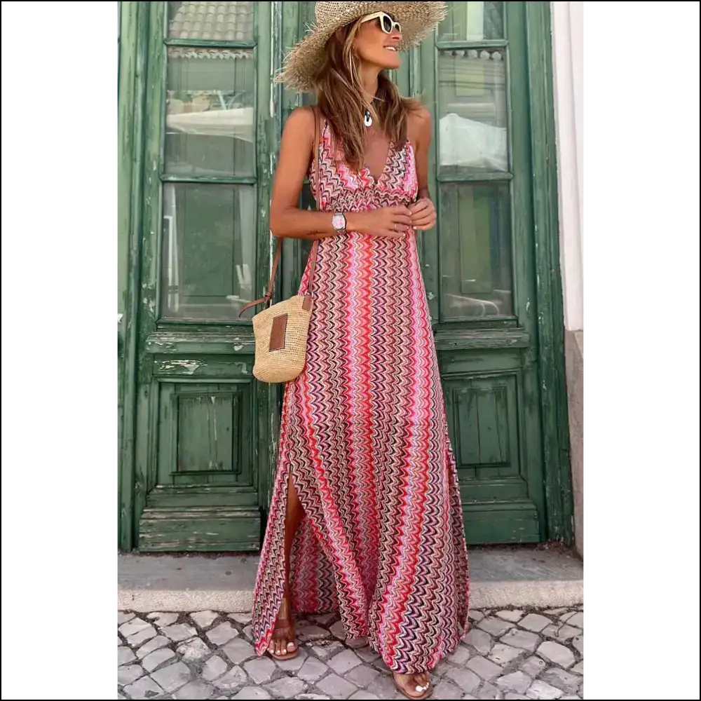 Red Halter Boho Dress: Free the Nip your Soul (Needful Things) π - Maxi Dresses on Sale Worldwide Shipping