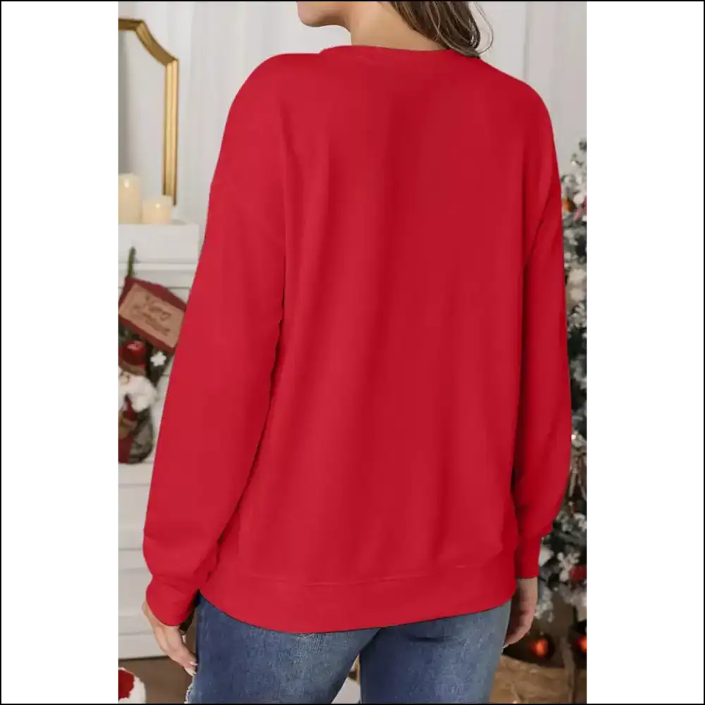 Red Playful Christmas Tree Sweatshirt: Sleigh your Style π - Graphic Sweatshirts & Hoodies on Sale Worldwide Shipping