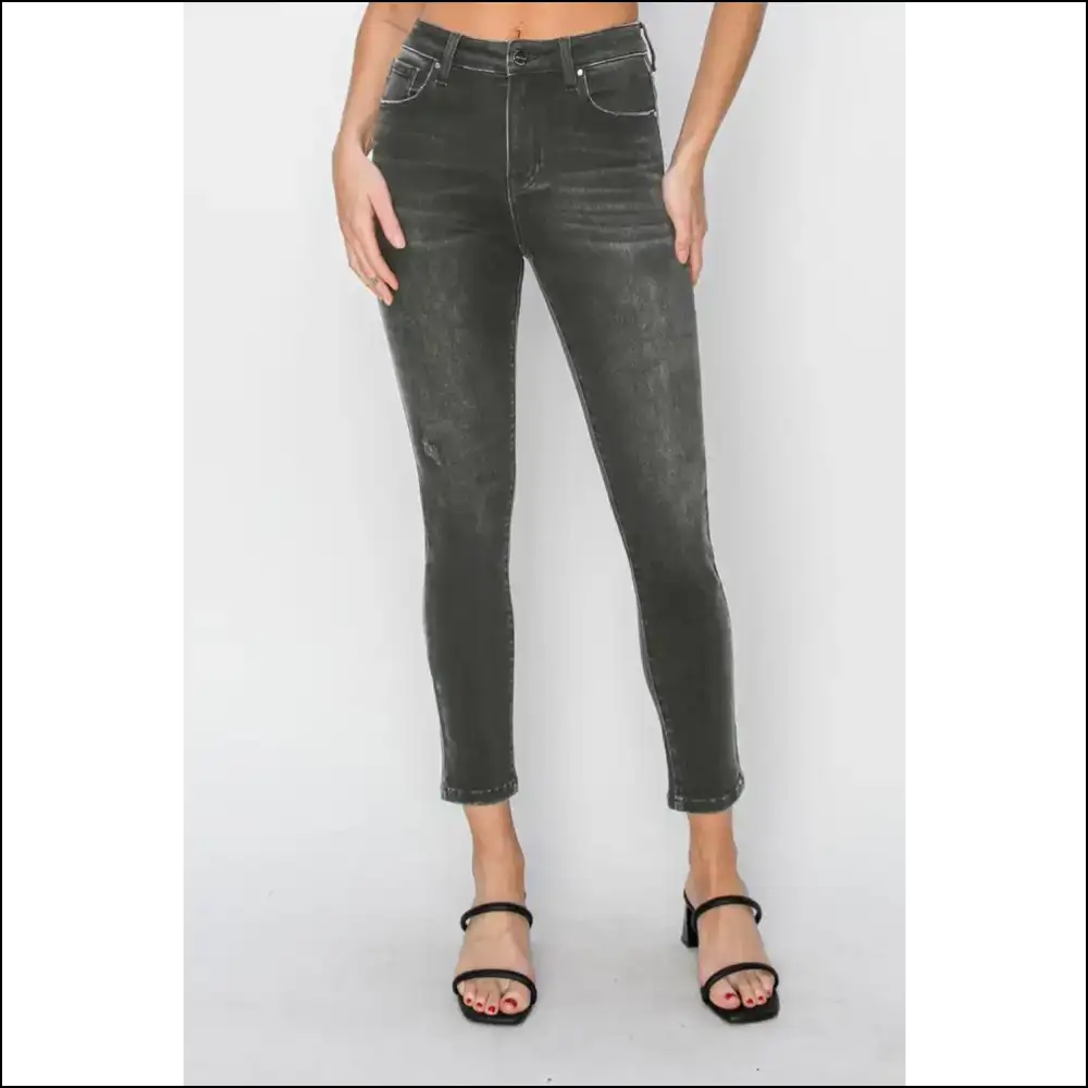 Rise and Shine: Unleash your Inner Goddess in High Ankle Skinnies! ๐ - Black / 9(29) - Jeans on Sale Worldwide Shipping