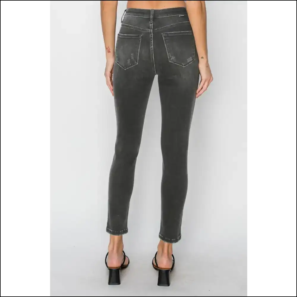 Rise and Shine: Unleash your Inner Goddess in High Ankle Skinnies! ๐ - Jeans on Sale Worldwide Shipping