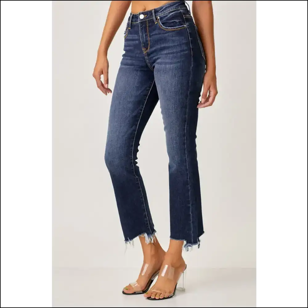 Risen Frayed Hem Cropped Jeans: Dance Like no Oneβs Hemming You! π - Jeans on Sale Worldwide Shipping