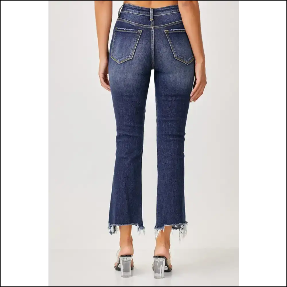 Risen Frayed Hem Cropped Jeans: Dance Like no Oneβs Hemming You! π - Jeans on Sale Worldwide Shipping