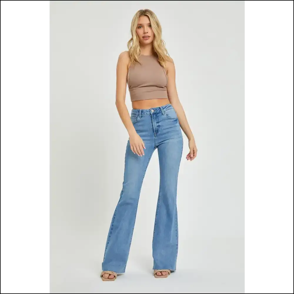 Risen High Rise: Raw Cut Hem Jeans to Make your Ex Jealous! ππβ¨ - on Sale Worldwide Shipping