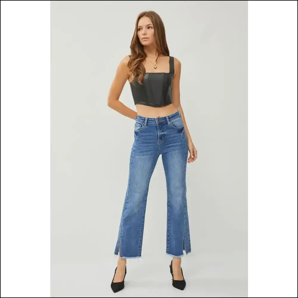 Risen High Waist Jeans: Raw Hem Comfortably Hilarious Style Awaits! - Jeans on Sale Worldwide Shipping