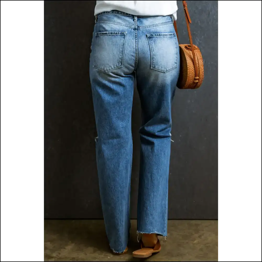 Rock Those Distressed Raw Hem Jeans and Embrace your Fashionable Chaos! πβ¨ - on Sale Worldwide Shipping