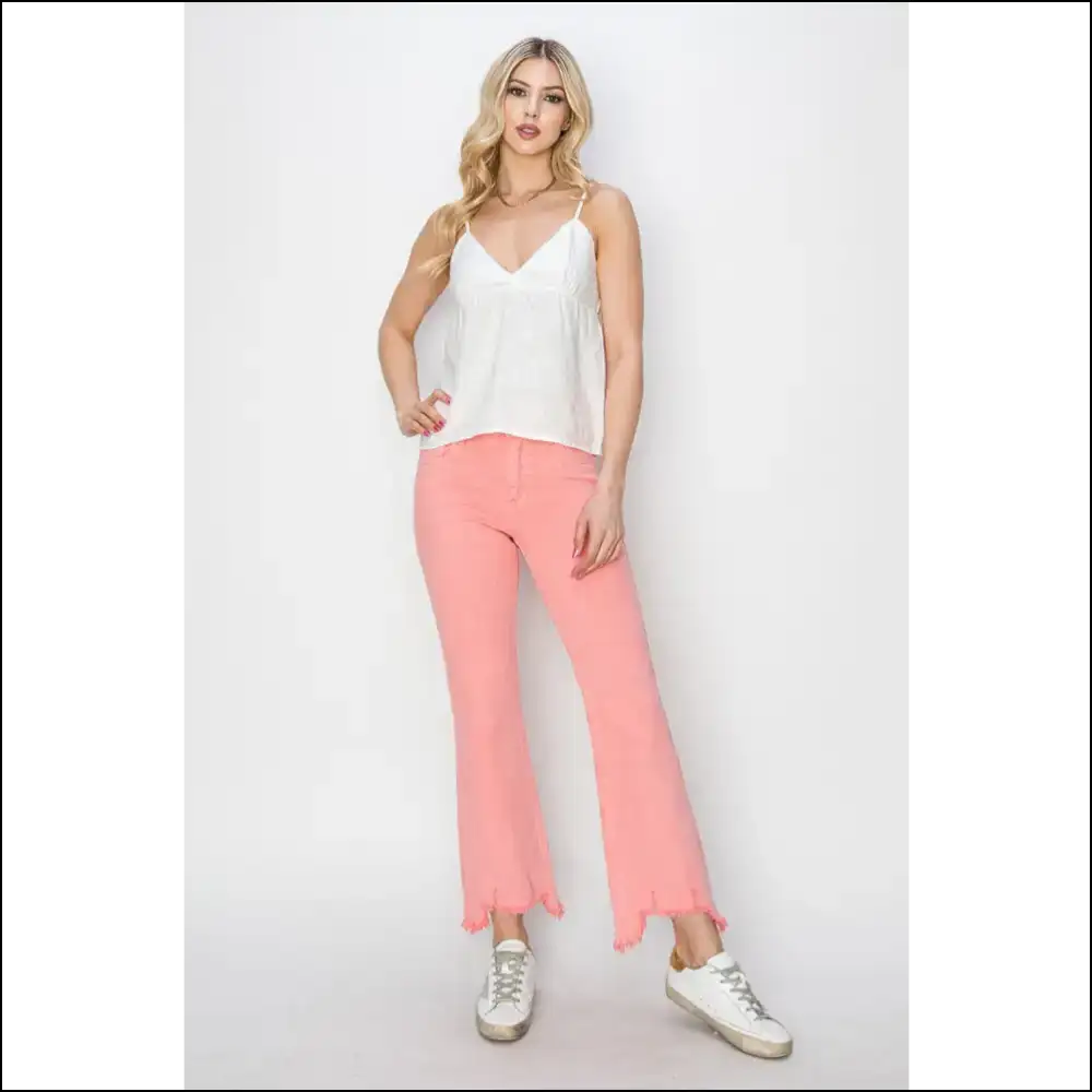 Rock your Confidence in Needful Things Trendy Raw Hem Bootcut Jeans 😂✨ - on Sale Worldwide Shipping