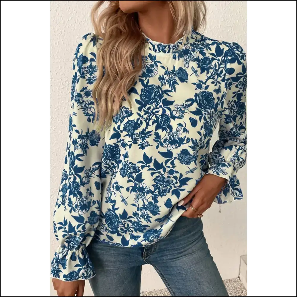 Rose Floral Print Blouse: from Drab to Fab! 🌹 Needful Things - Blouses on Sale Worldwide Shipping
