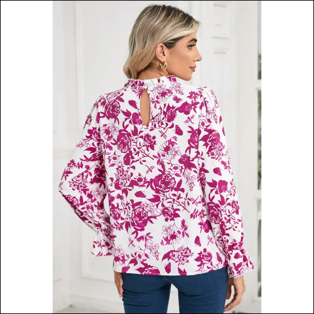 Rose Floral Print Blouse: from Drab to Fab! 🌹 Needful Things - Blouses on Sale Worldwide Shipping