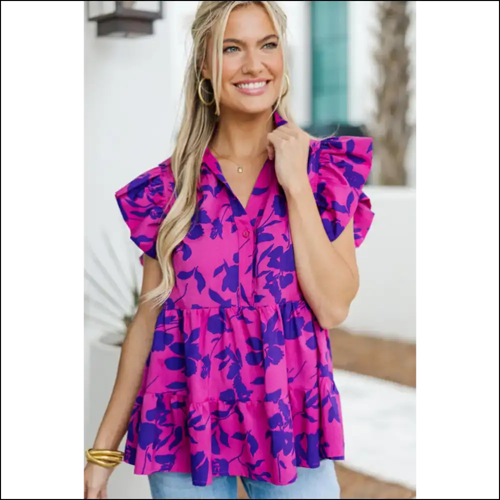 Rose Floral Print: from Frumpy to Fabulous! 🌹 Needful Things - Blouses on Sale Worldwide Shipping