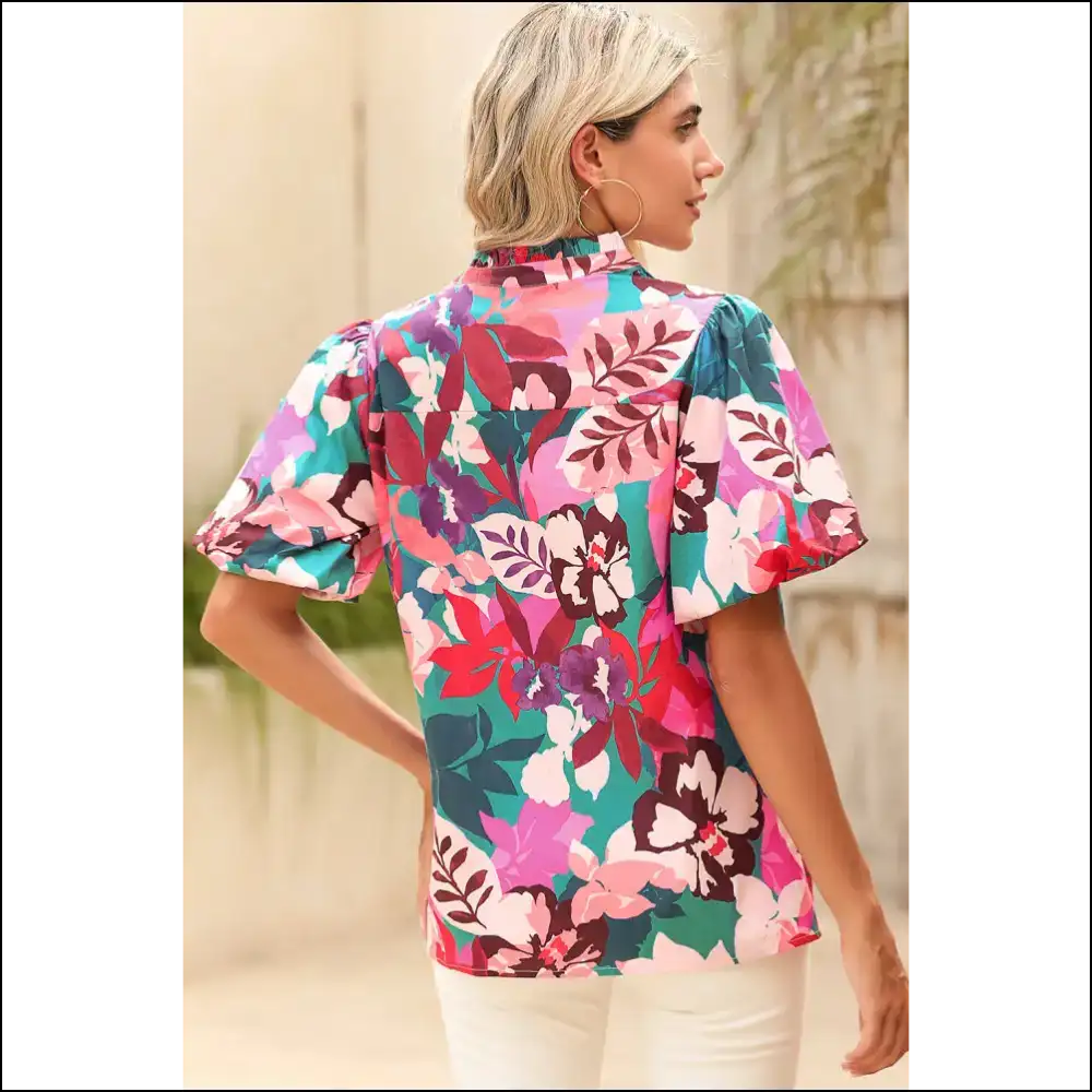 Rose Red Floral Blouse: Needful Things 🌹🔥 Dressed to Kill! - Blouses on Sale Worldwide Shipping